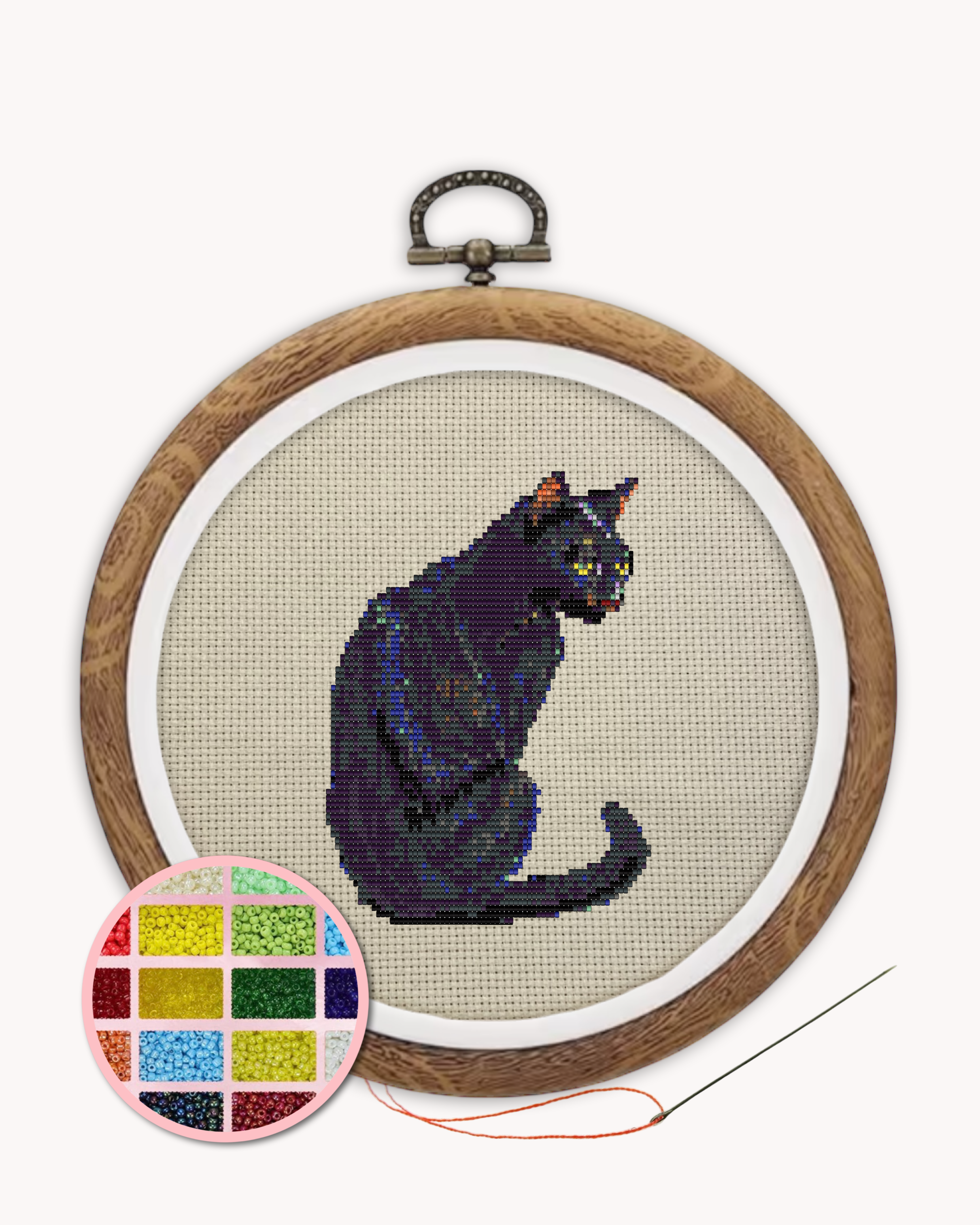 Black Cat Beaded Art Kit ( L 5 inch )