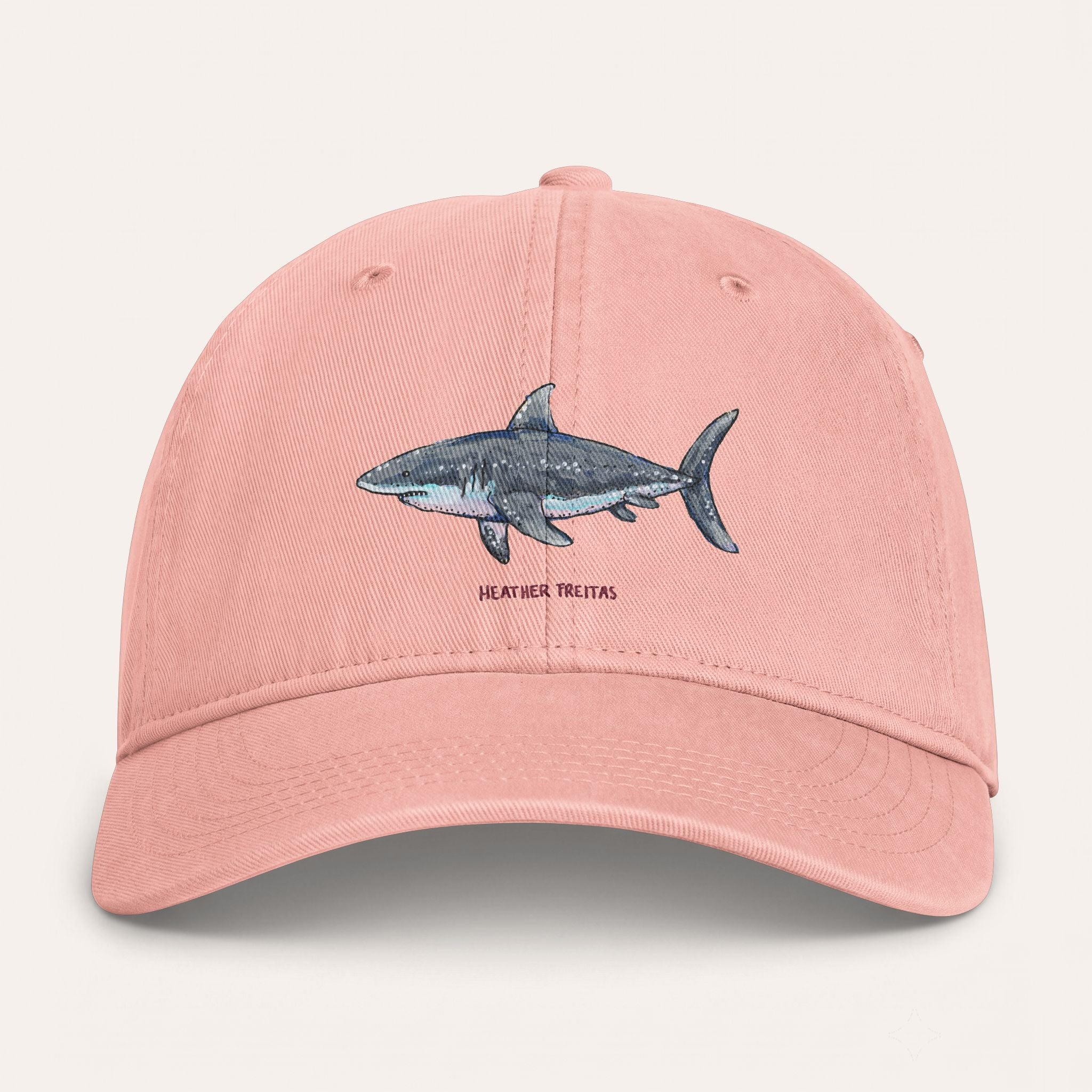 Great White Shark Washed Cotton Cap