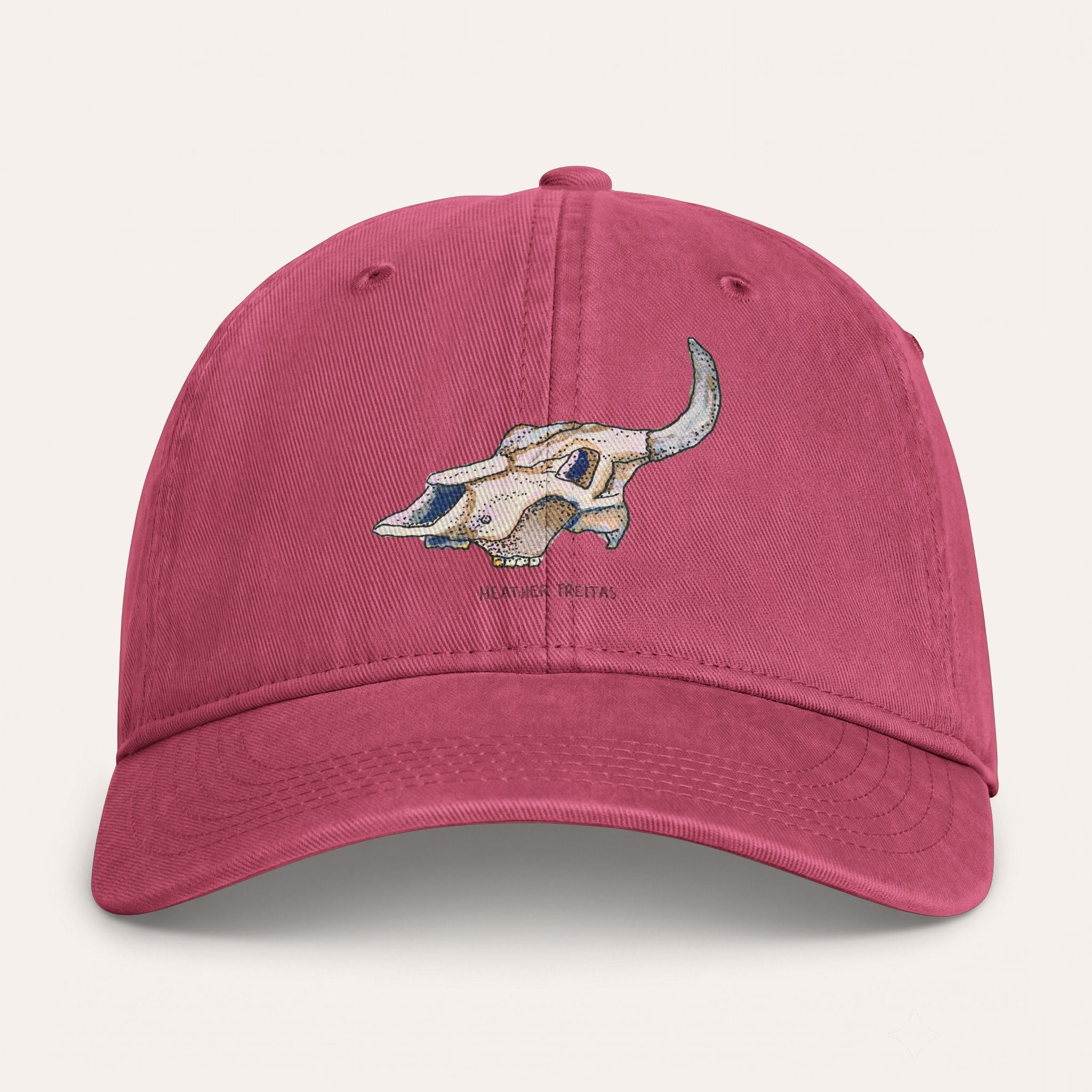 Cow Skull Washed Cotton Cap