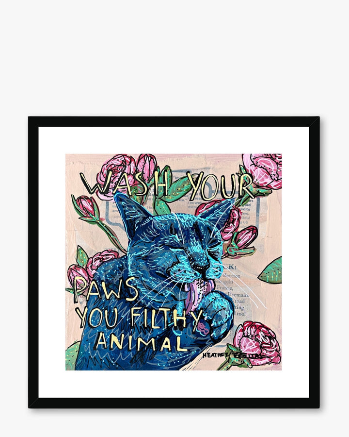Wash Your Paws Framed & Mounted Print