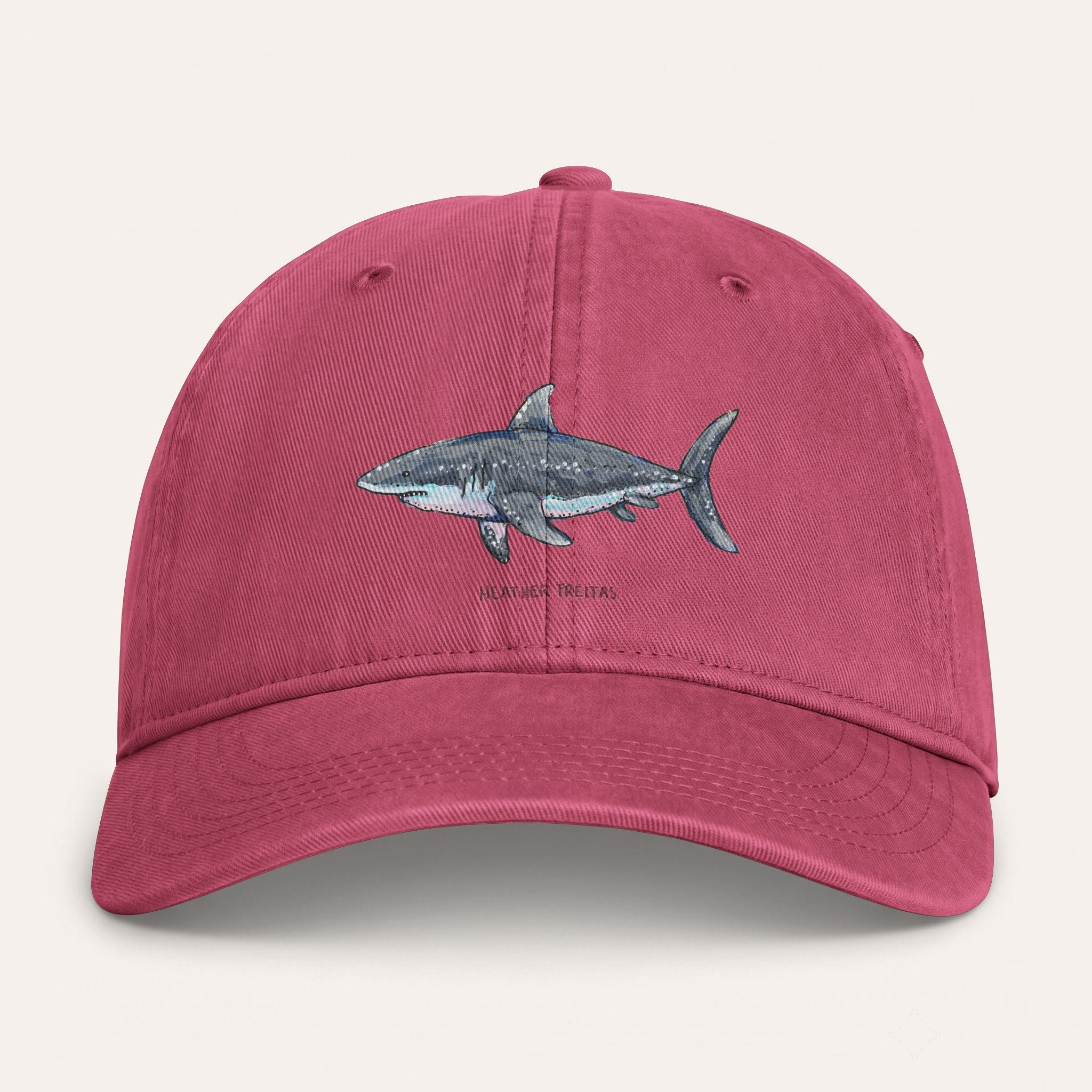 Great White Shark Washed Cotton Cap