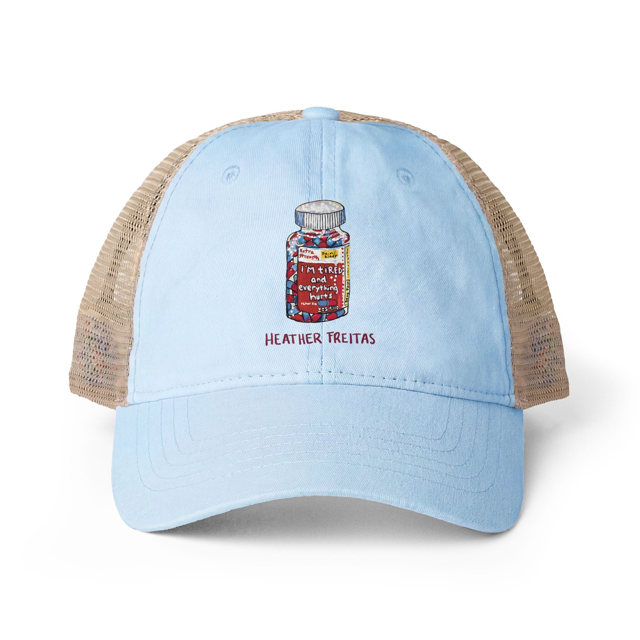 I'm Tired Women's Washed Mesh-Back Cap