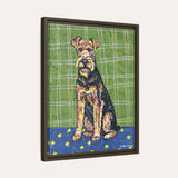 Airedale Terrier Framed Fine Art Canvas Print