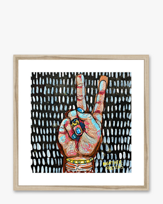 Peace, Love Galm Framed & Mounted Print