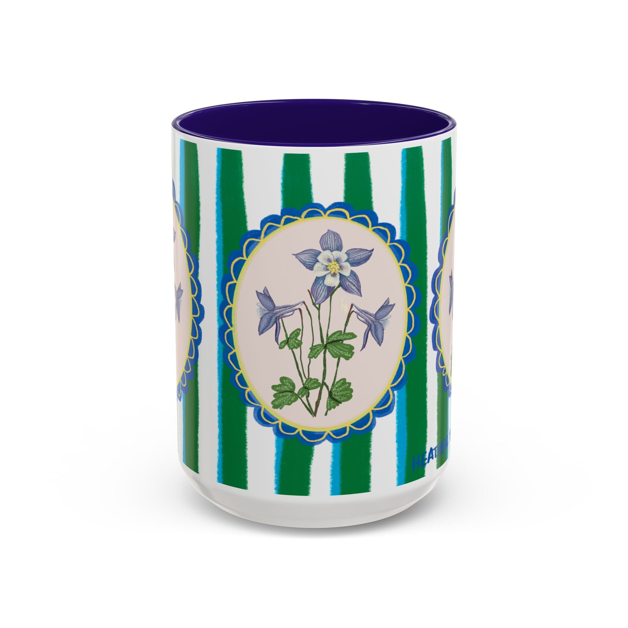 Blue Columbine Coffee Mug 15oz