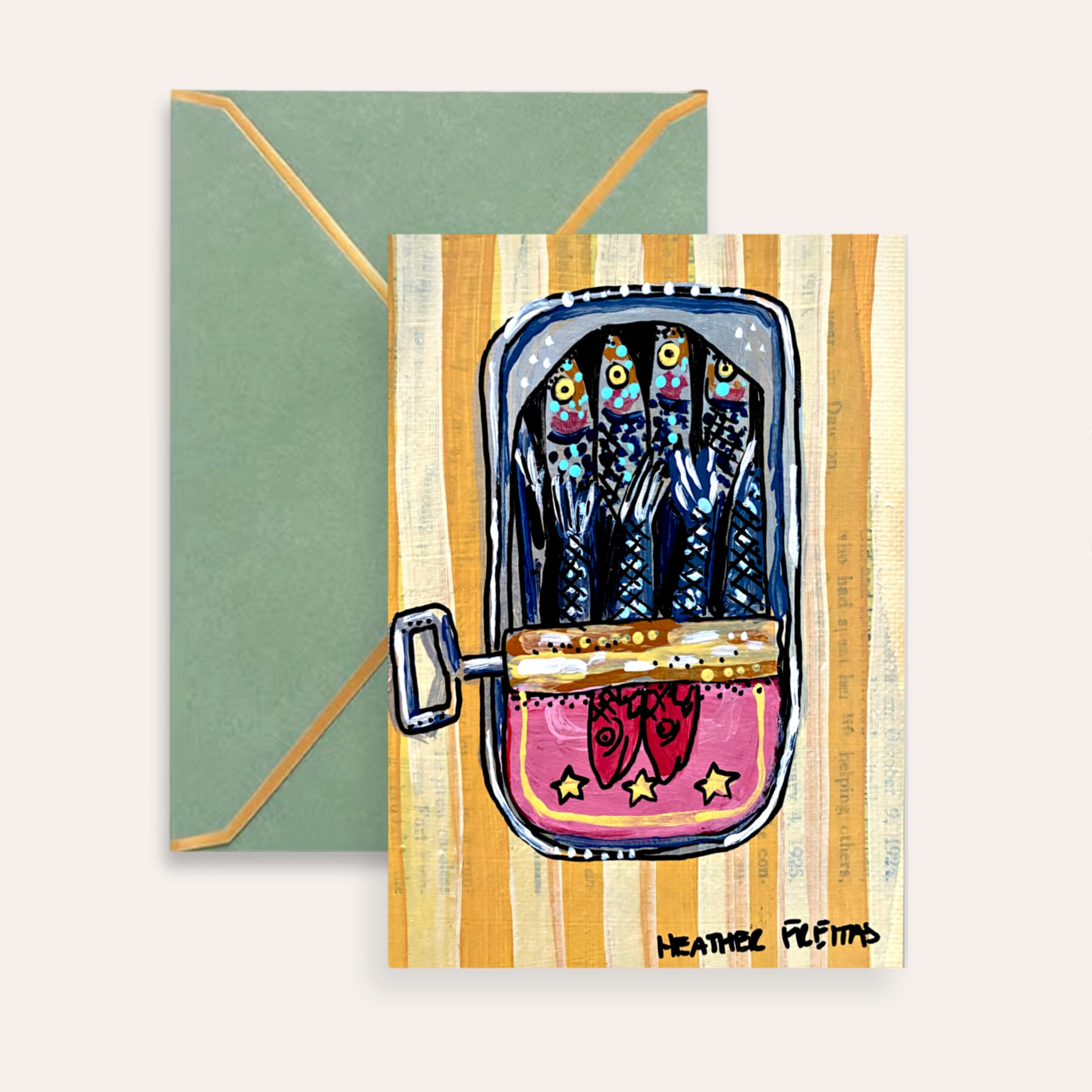 Sardines Fine Art Greeting Card