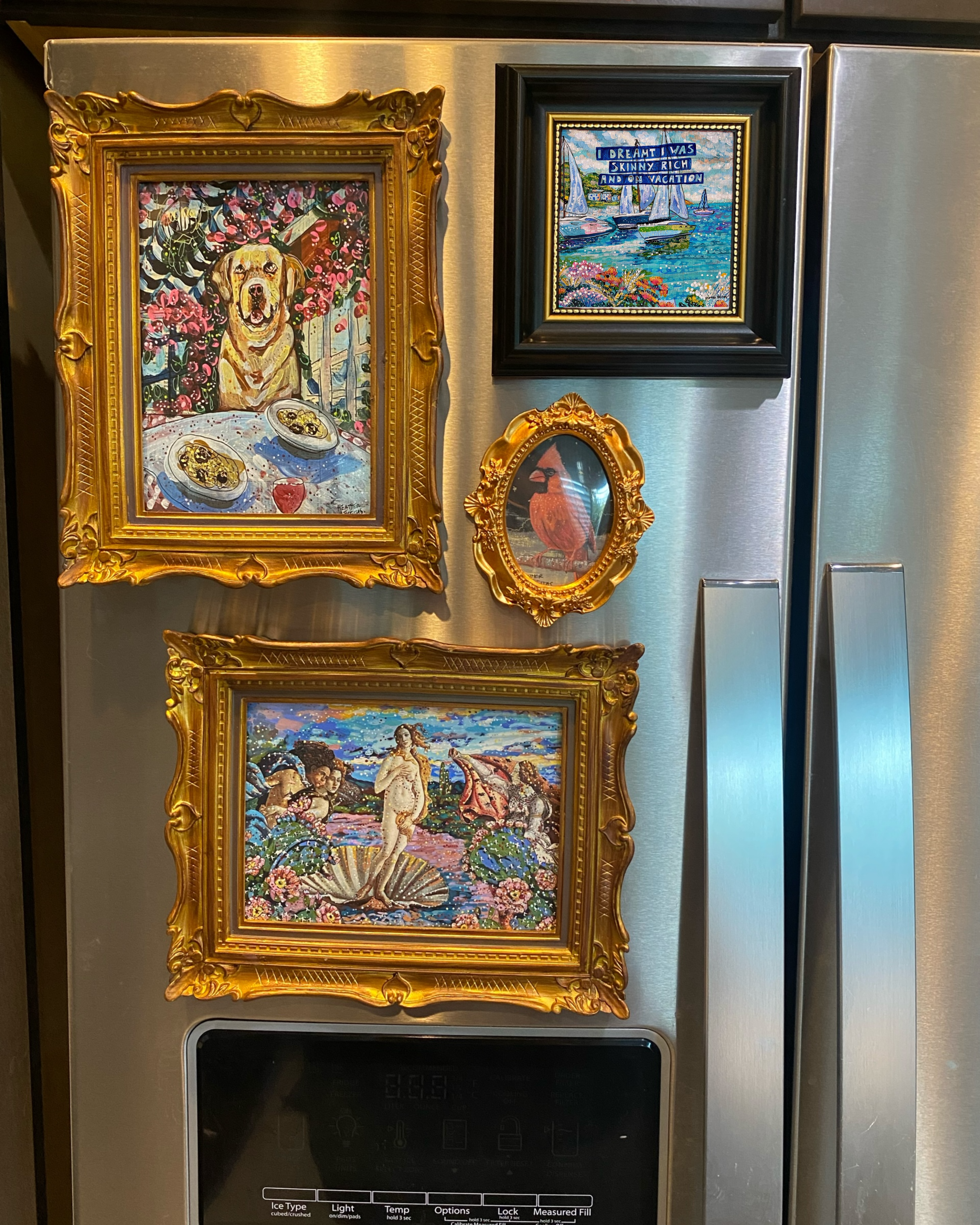 Skinny, Rich & On Vacation Framed Magnet ( Medium )