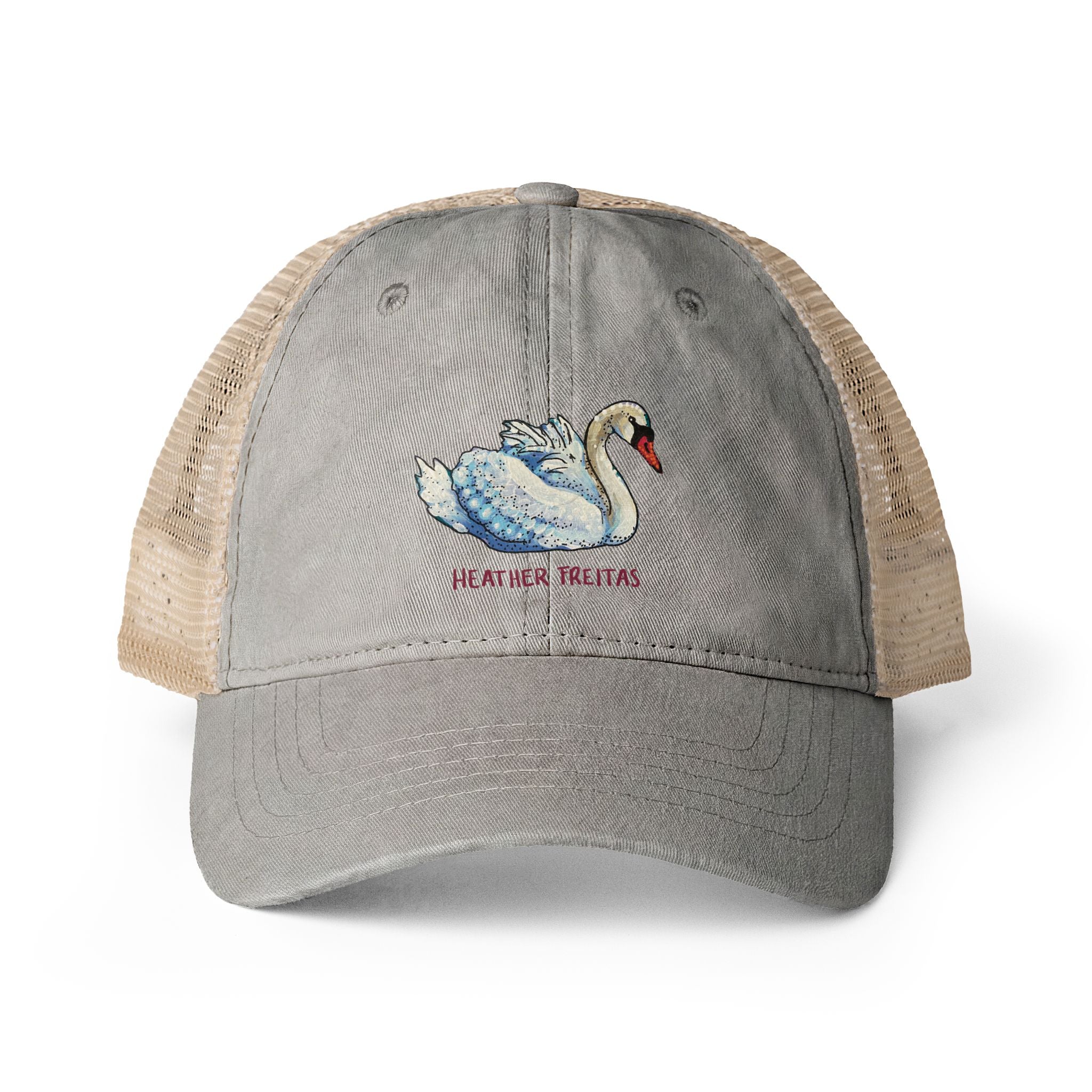 Swan Women's Washed Mesh-Back Cap