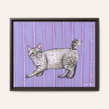 American Bobtail Cat Framed Fine Art Canvas Print