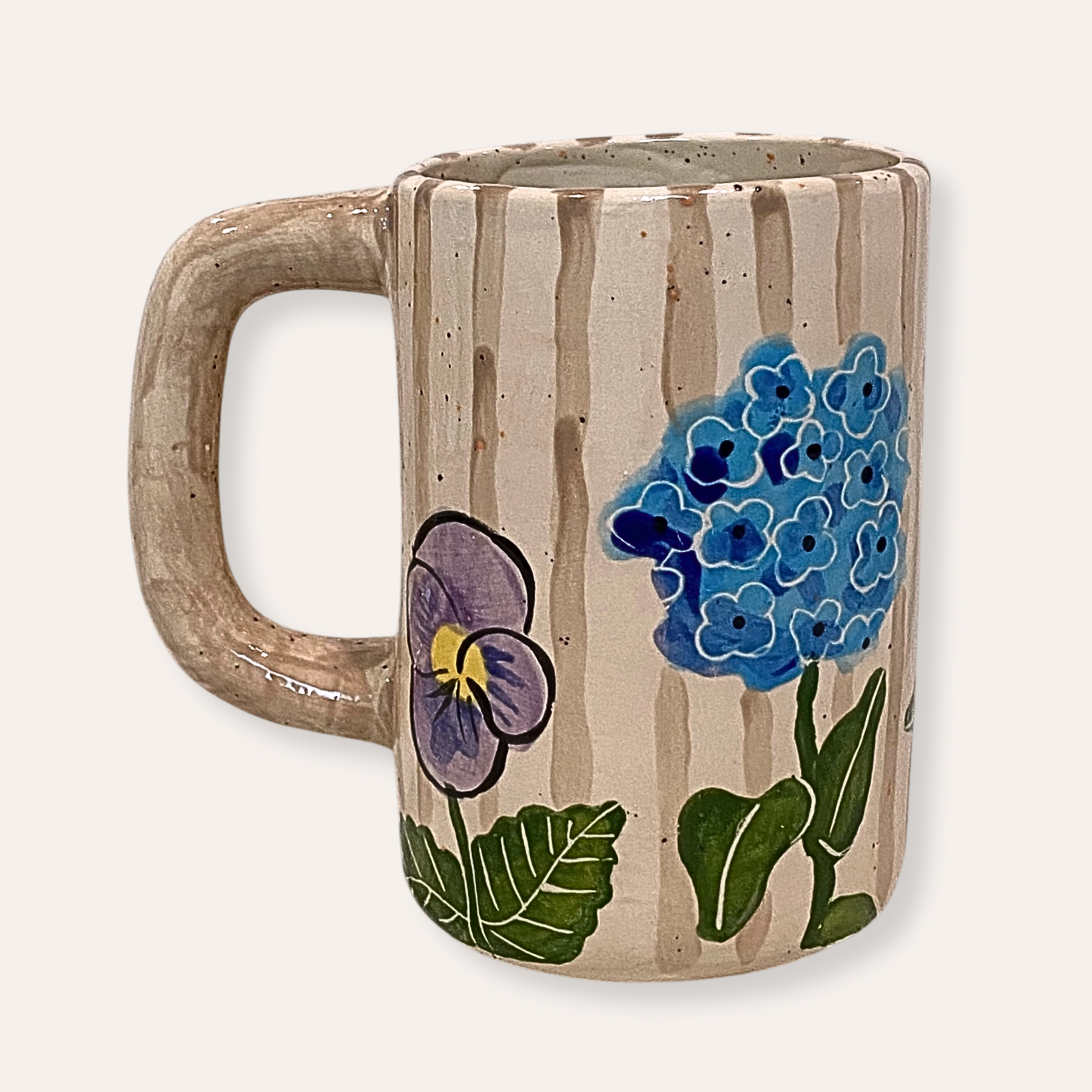 Botanicals Hand Painted 16oz Ceramic Coffee Mug