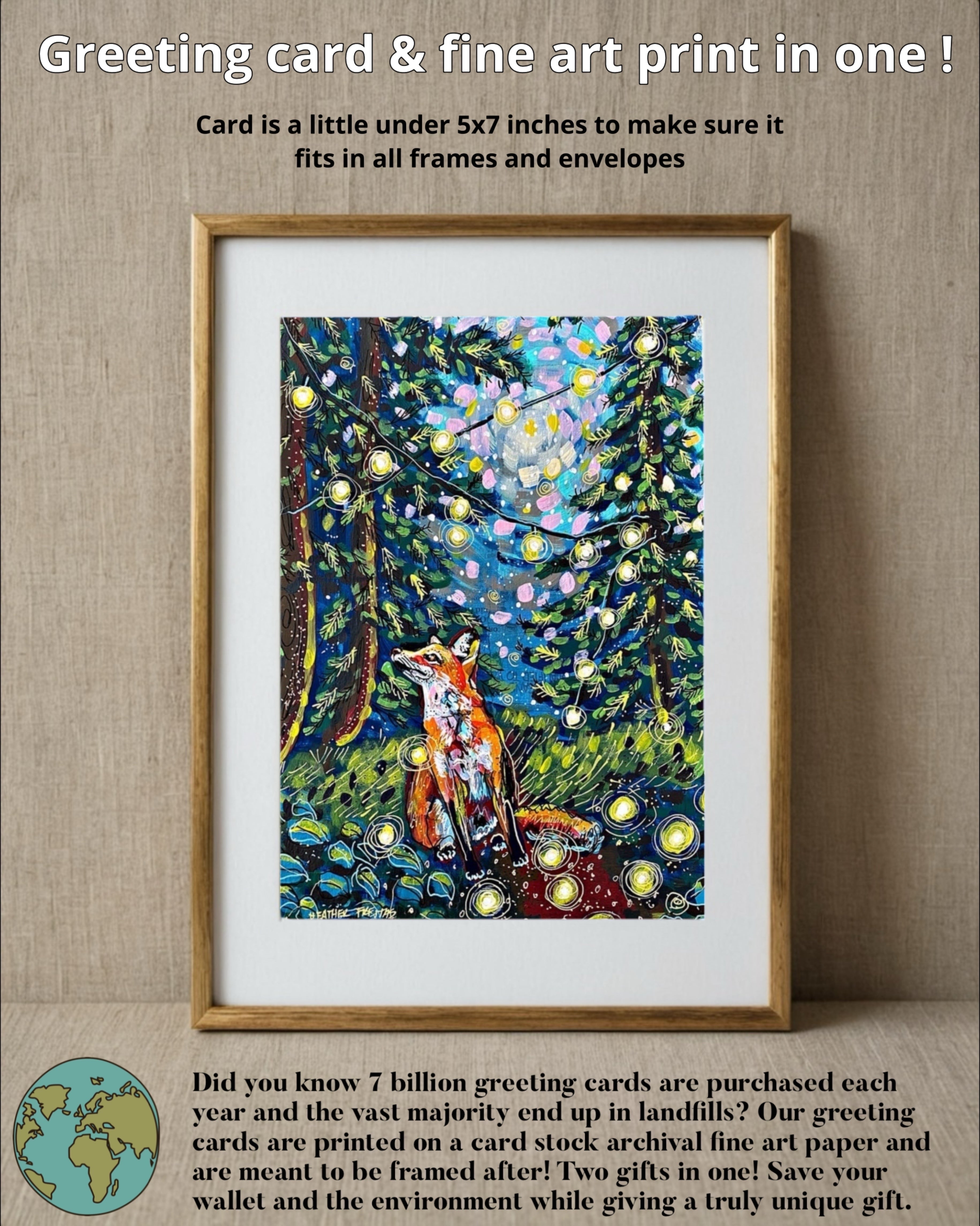 Moody Forest Fox - Greeting Card / Fine Art Print