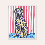 Dalmation Dog Framed Fine Art Canvas Print
