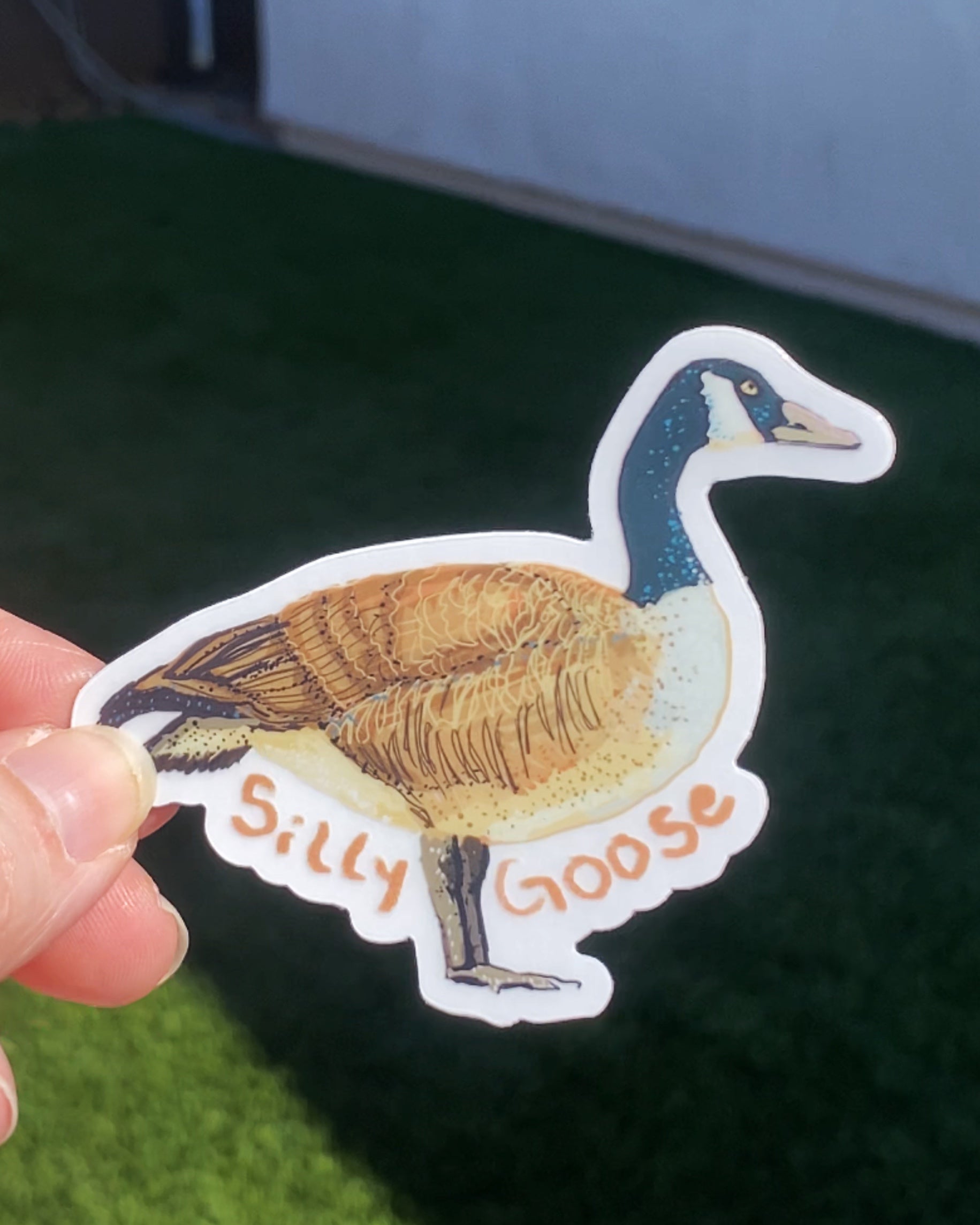 Silky Goose Sticker ( Clear )