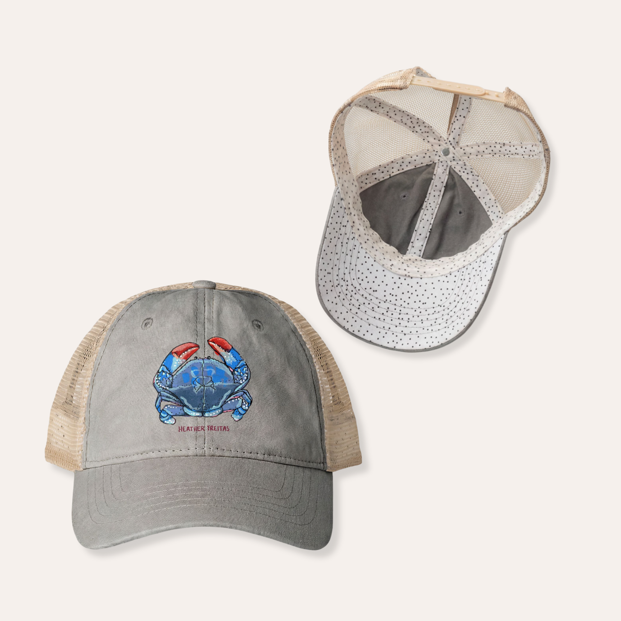 Blue Crab Women's Washed Mesh-Back Cap