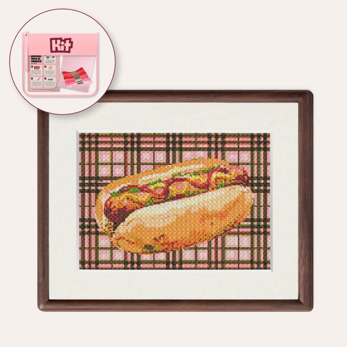 Hot Dog Counted Cross Stitch Kit