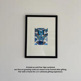Blue Butterflies Fine Art Greeting Card