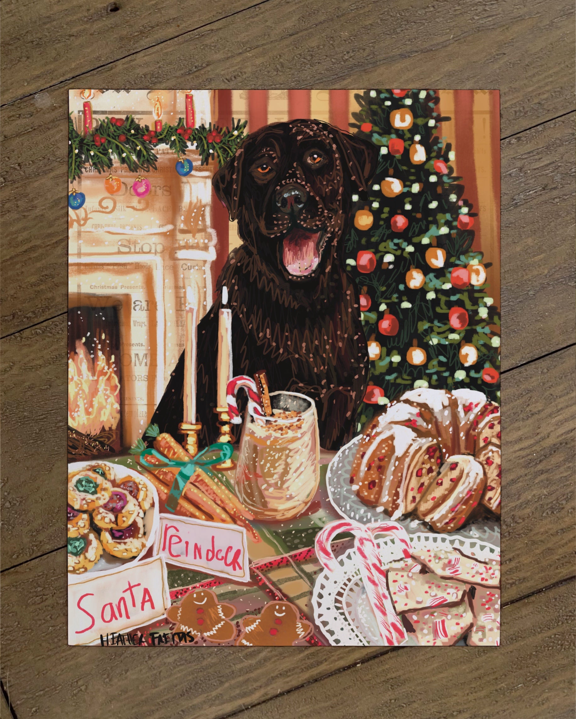Labrador - Build Your Own Dining Dog Paper Print