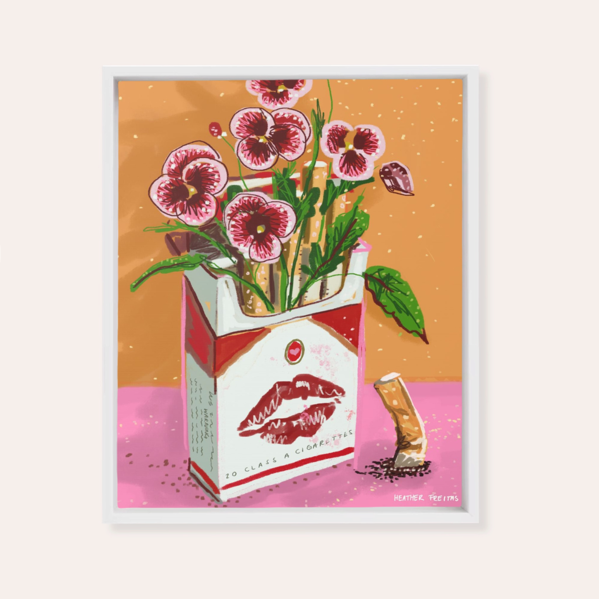 Dirt Bouquet Framed Fine Art Canvas Print