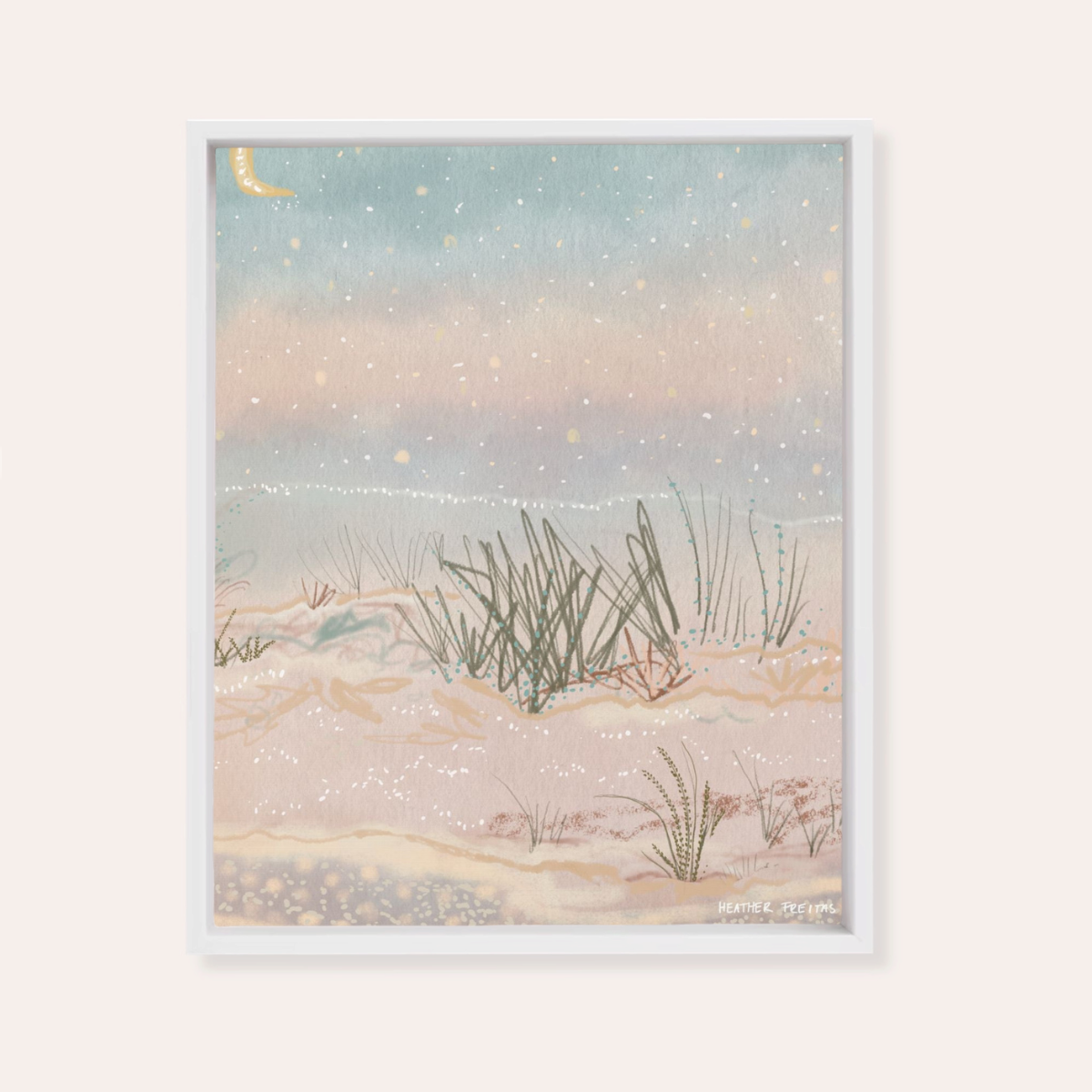 Salt Framed Fine Art Canvas Print