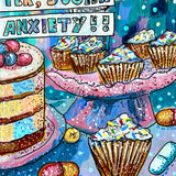 Made Of Glitter, Sugar & Anxiety ( Original Painting ) - Heather Freitas - fine art home deccor
