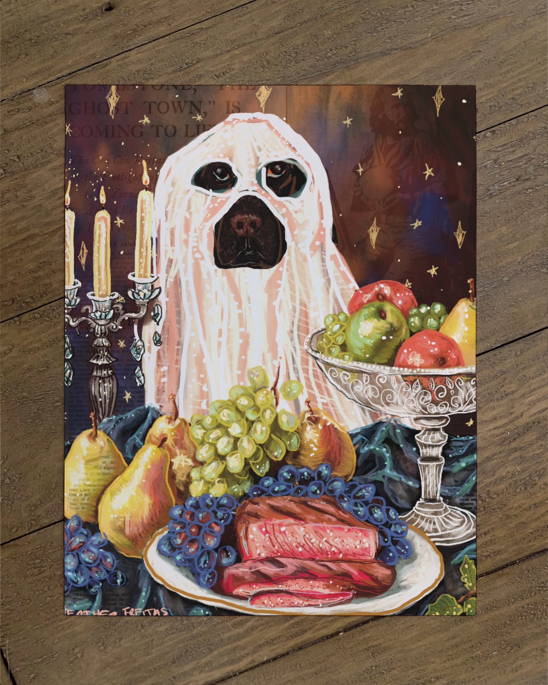 Cocker Spaniel - Build Your Own Dining Dog Paper Print