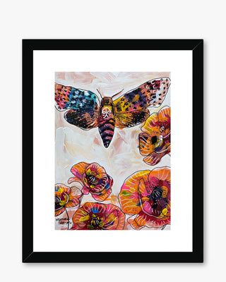 Death Moth Framed & Mounted Print - Heather Freitas - fine art home deccor
