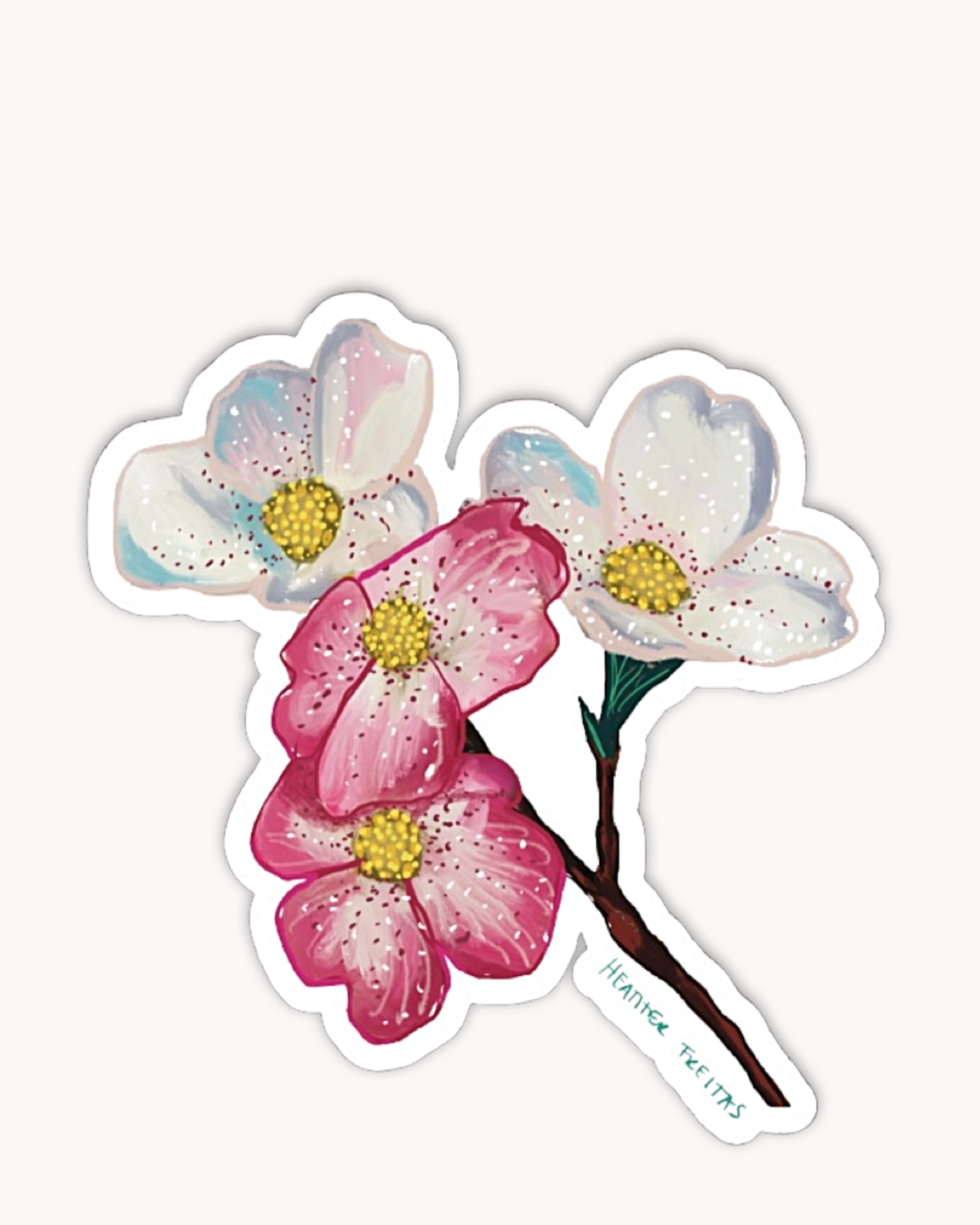 Dogwood Tree Flower Sticker