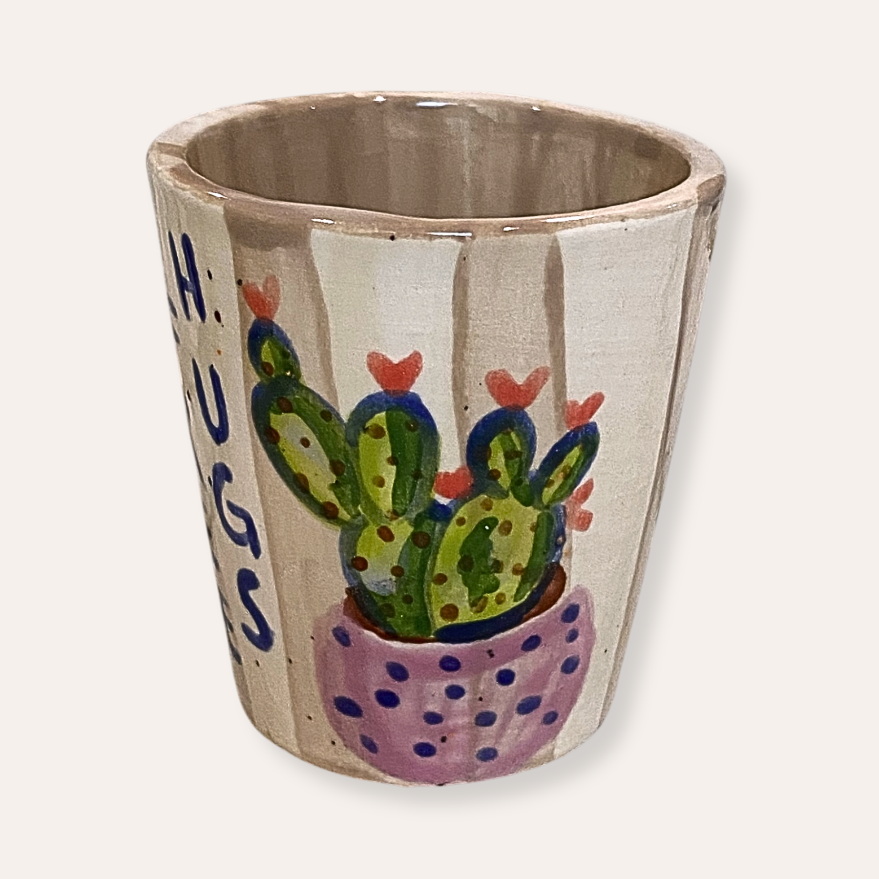 Free Hugs Hand Painted Ceramic Shot Glass