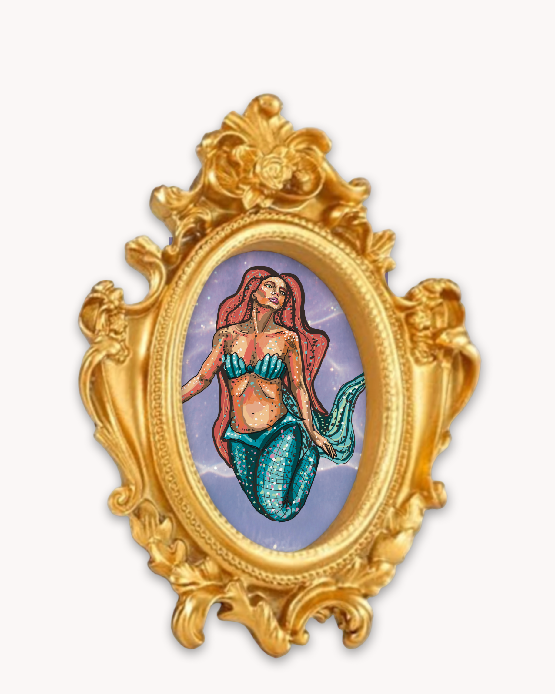 Mermaid Framed Magnet ( Small )