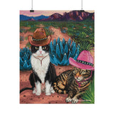 Cowboy Cats Art Print