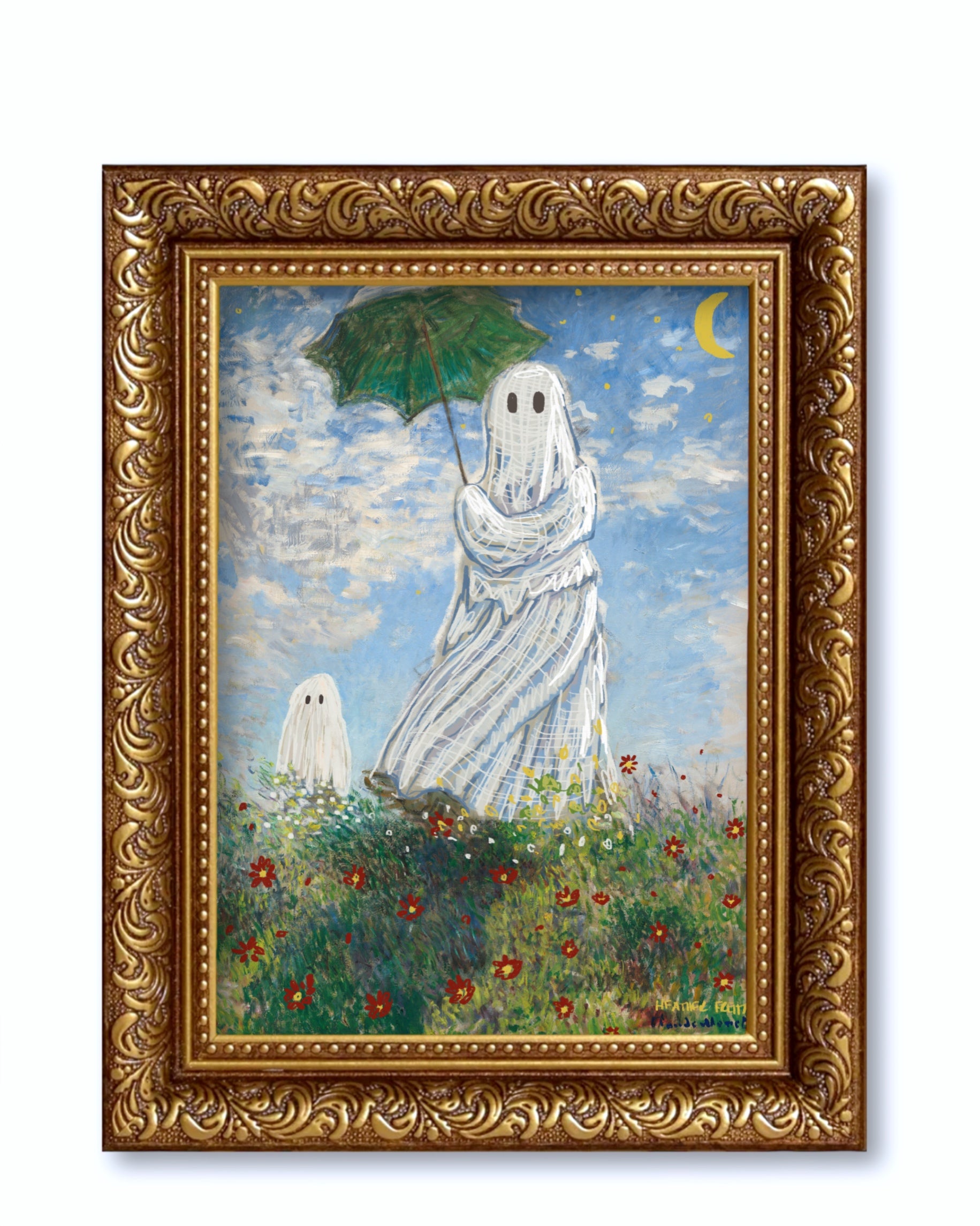 Madam Monet Halloween Remaster Fine Art Magnet ( Large )