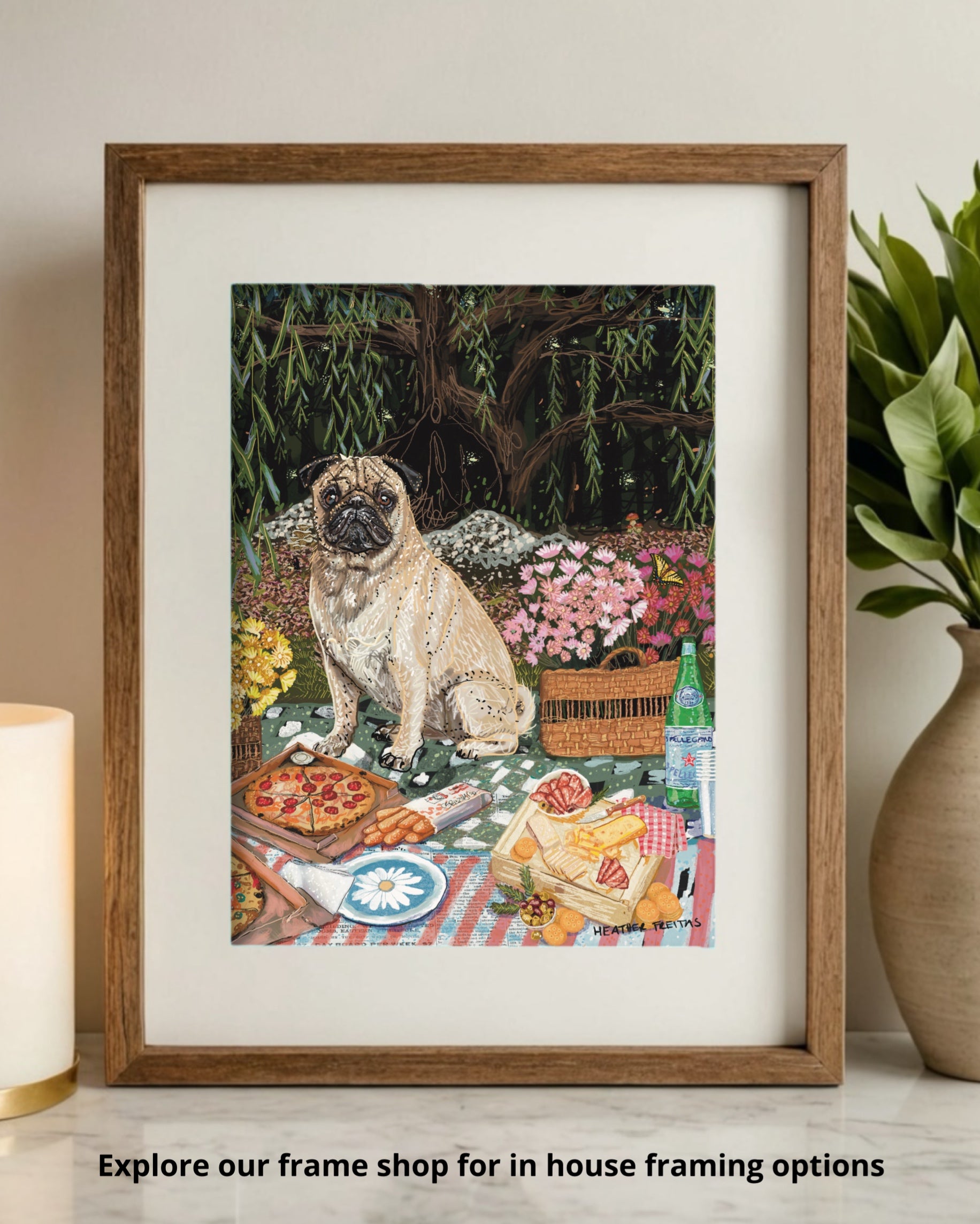 Pug - Build Your Own Ding Dog Paper Print