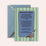 Quail Frameable Greeting Card