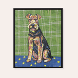 Airedale Terrier Framed Fine Art Canvas Print
