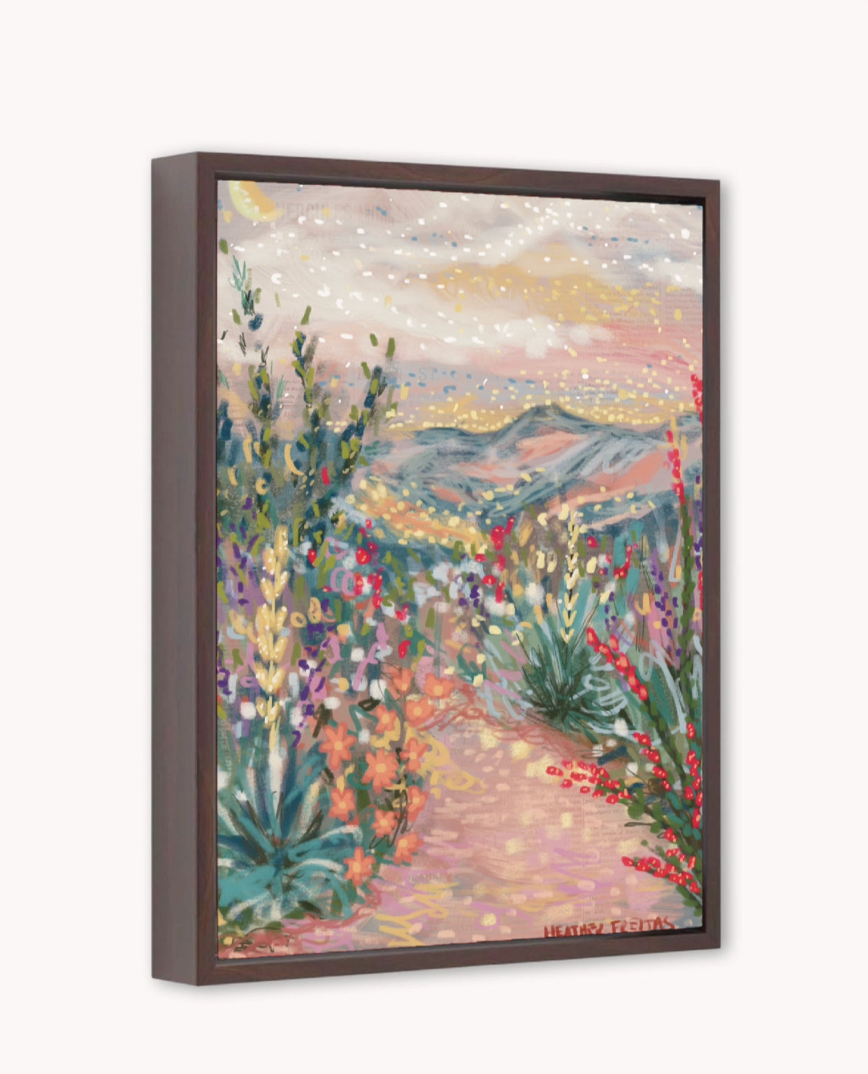 Serene Southwest Framed Canvas Print