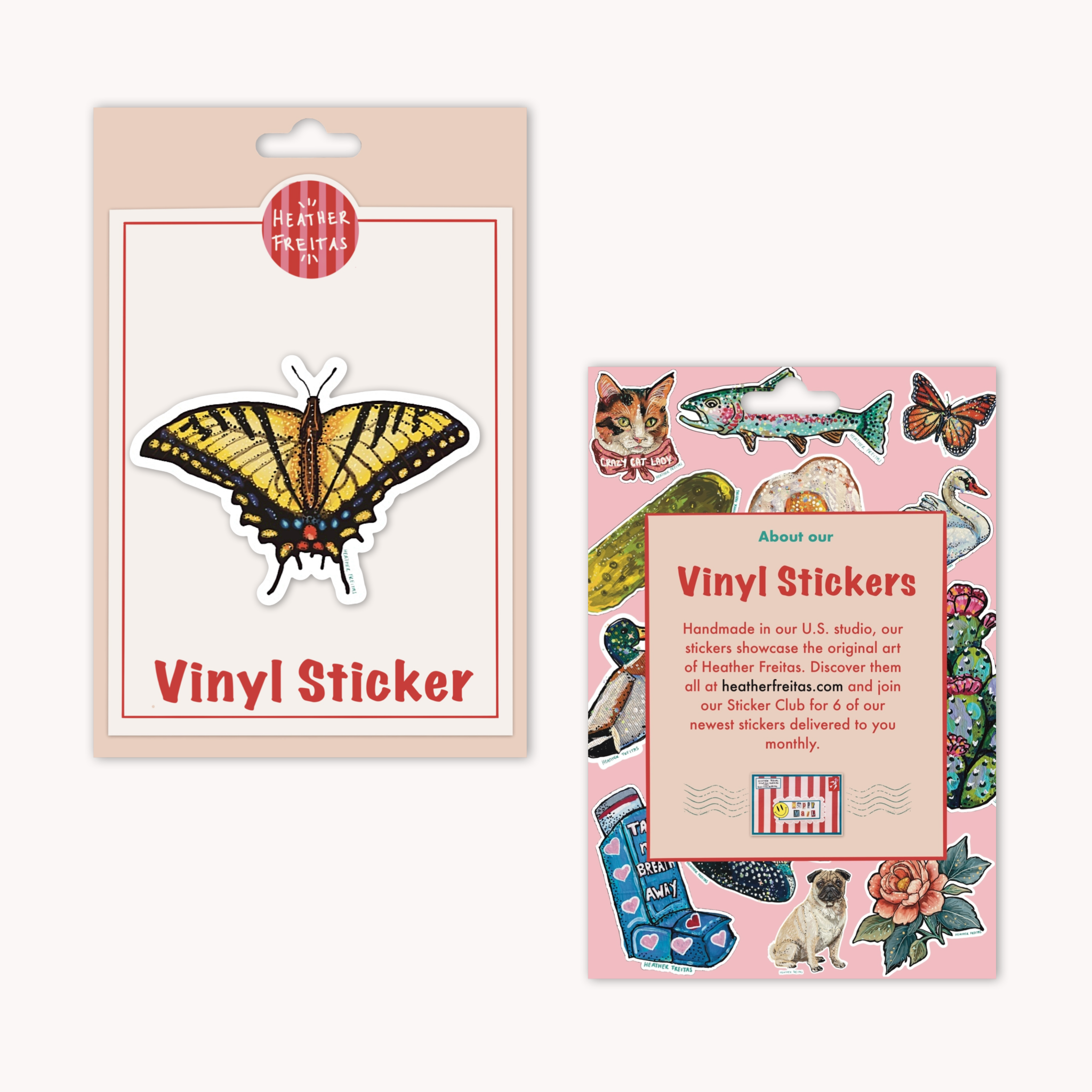 Yellow Swallowtail Butterfly Sticker