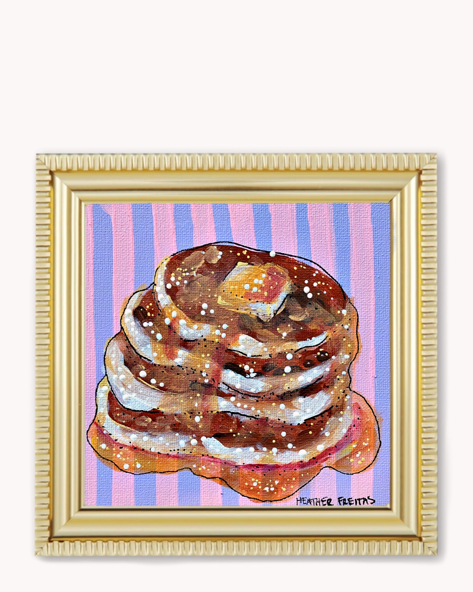 Pancakes Framed Magnet ( Medium )