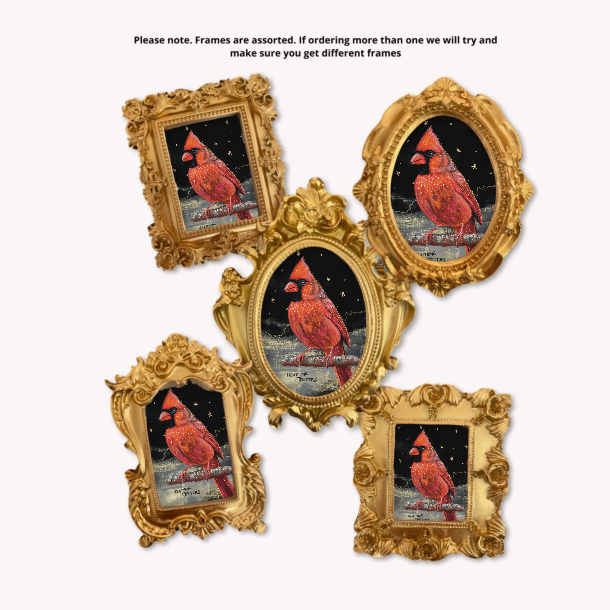 Cardinal Framed Small Magnet