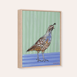 Quail Framed Fine Art Canvas Print