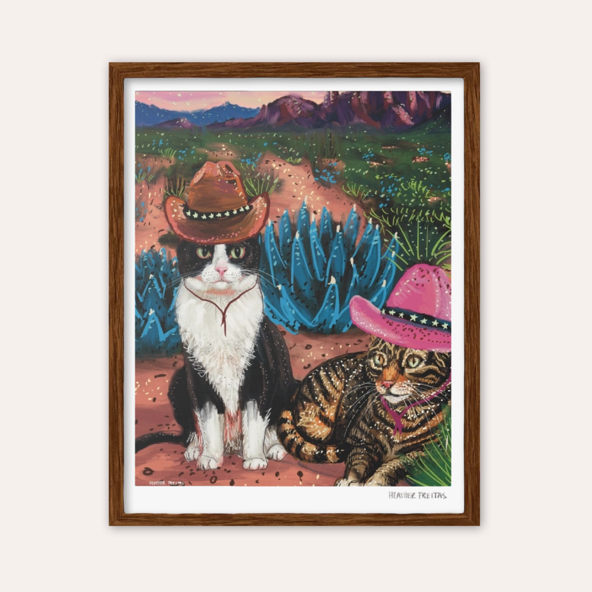 Cowboy Cats Cat Fine Art Print