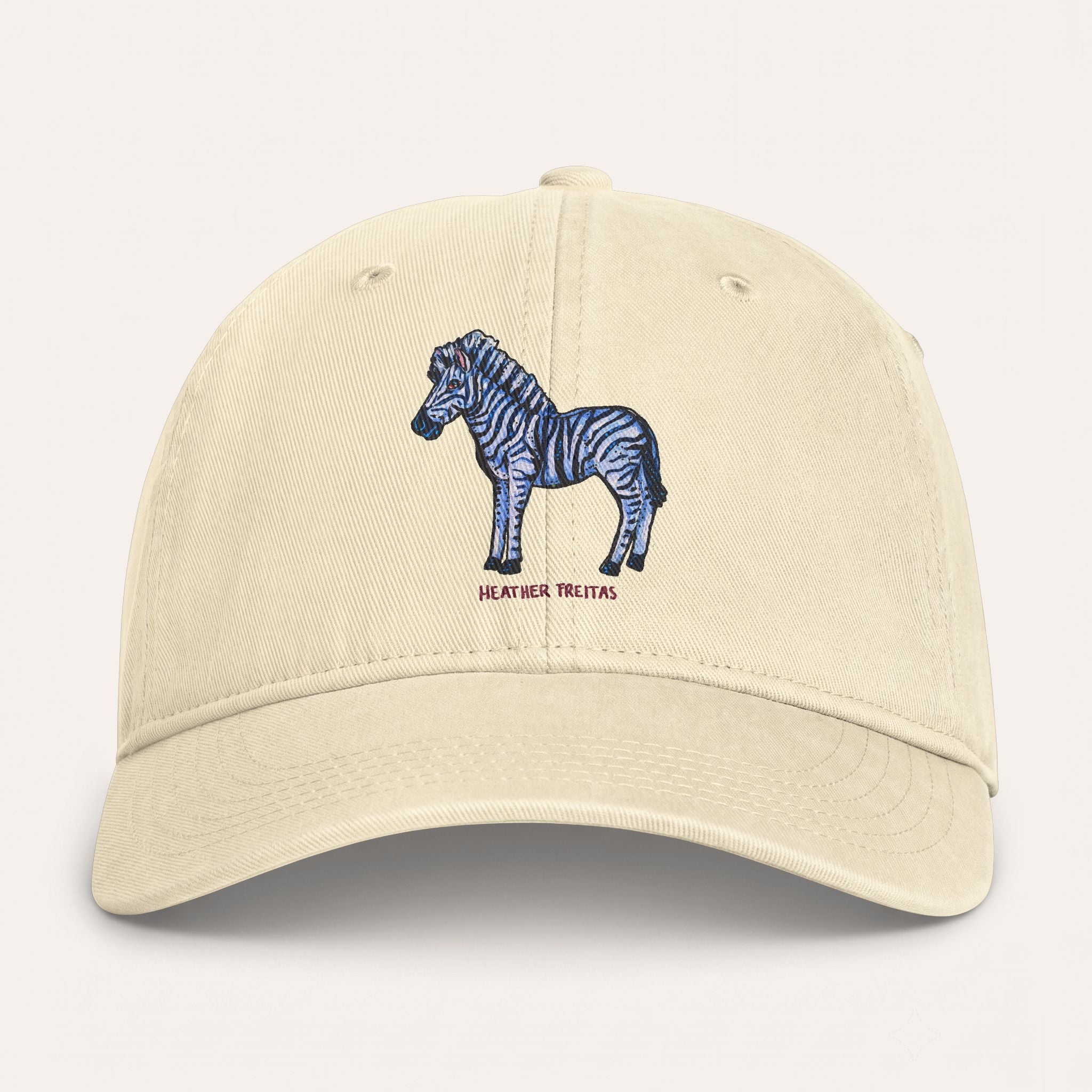 Zebra Washed Cotton Cap