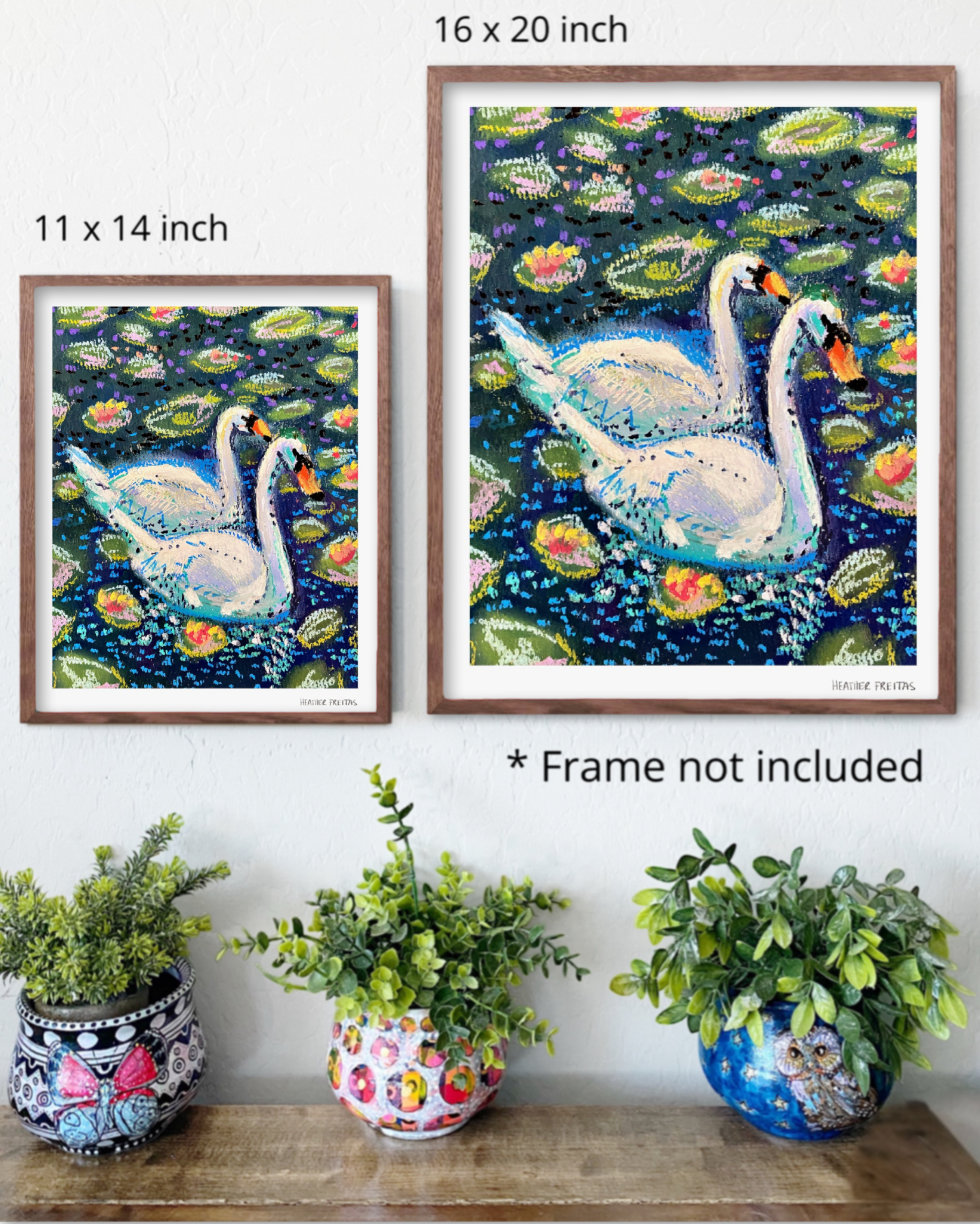 Two Swans Fine Art Print