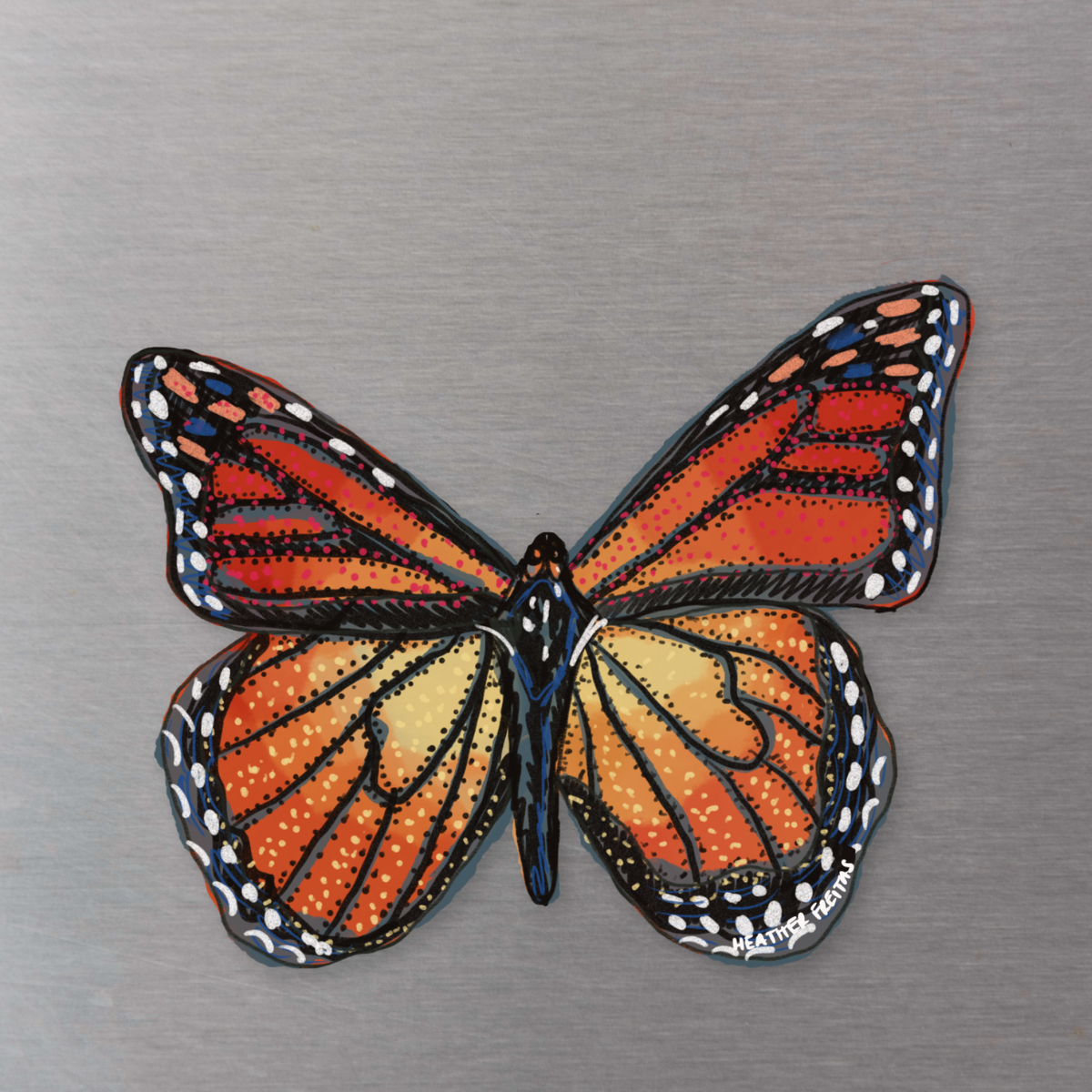 Monarch Butterfly Magnet ( Die-Cut )