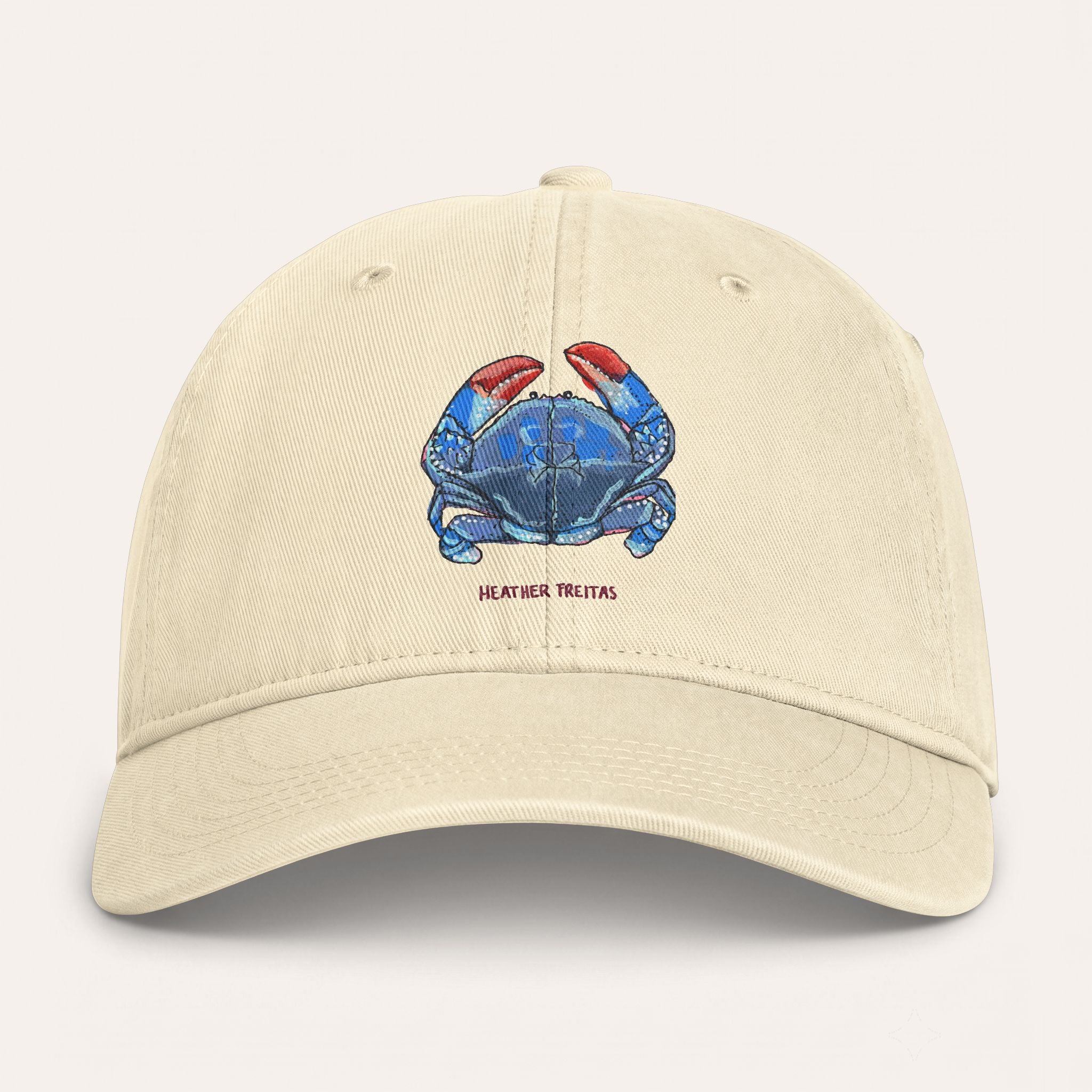 Blue Crab Washed Cotton Cap