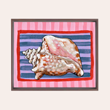 Conch Framed Fine Art Canvas Print