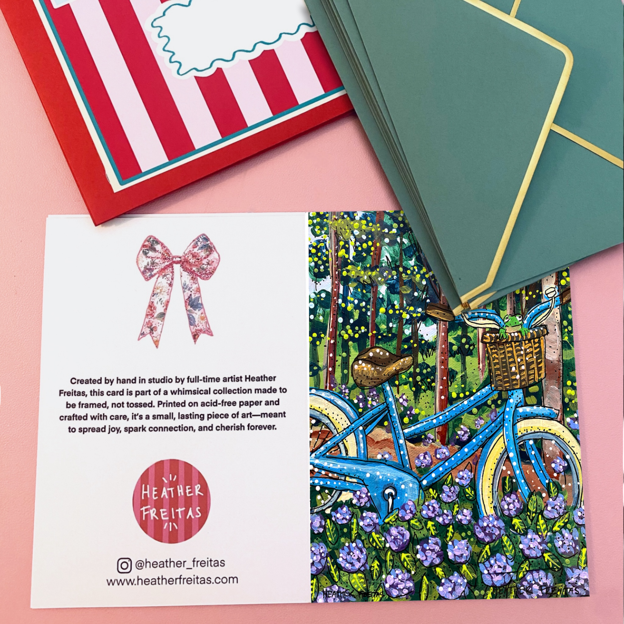 Blue Bike Fine Art Greeting Card
