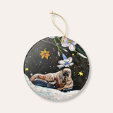 Plumeria Walrus Ceramic Ornament