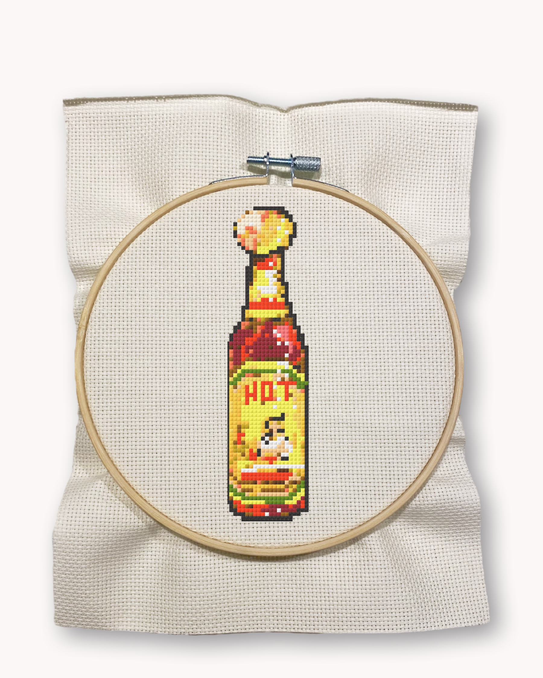 Hot Sauce Cross Stitch Kit ( LG 5 inch )