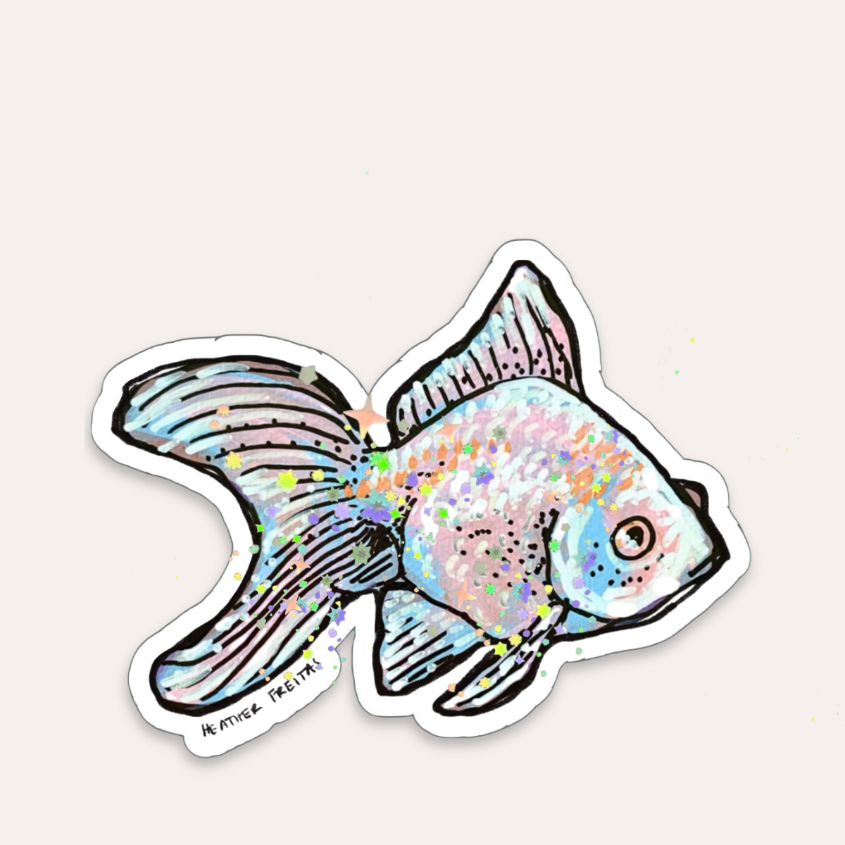 Albino Goldfish Sticker
