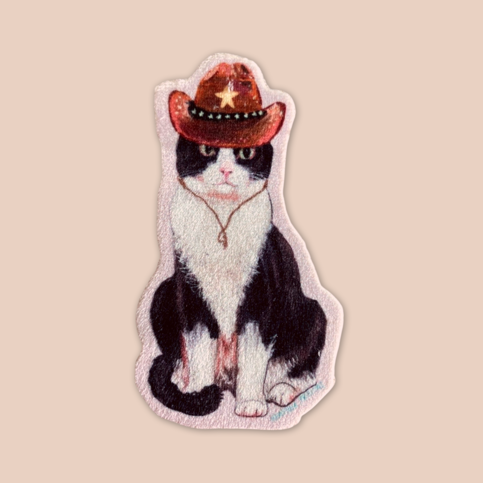 Cowboy Cat - Sew On Velveteen Patch